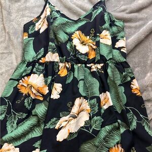 SHEIN Floral Print Blouse - Green and Yellow